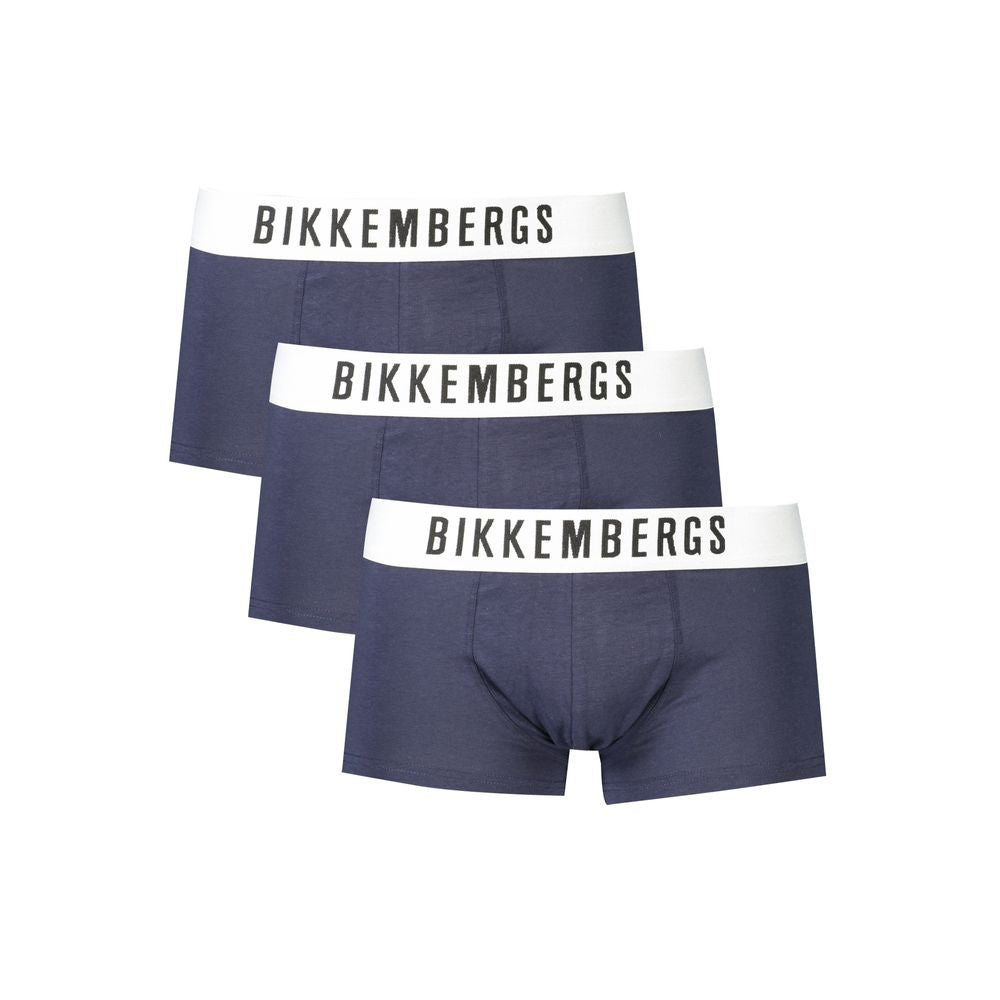 Bikkembergs Blue Polyester Men's Boxer