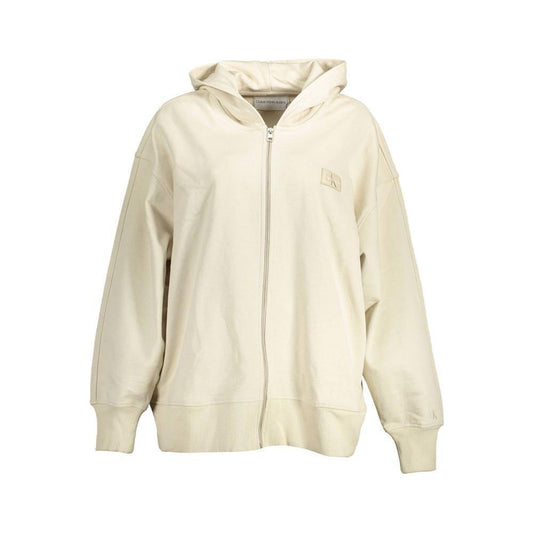 Calvin Klein Beige Cotton Women Sweatshirt