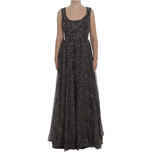 Dolce & Gabbana Glamorous Sequined Silk Full-Length Dress Dolce & Gabbana