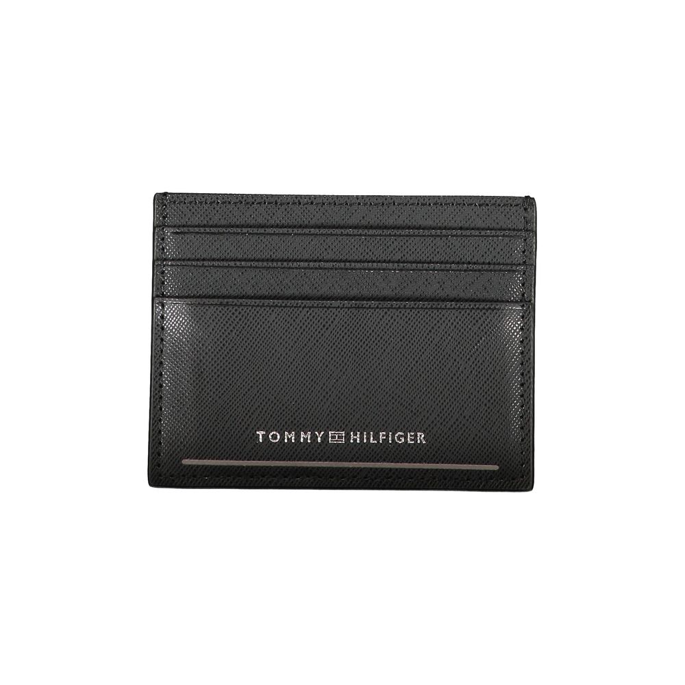 Tommy Hilfiger Black Leather Men Wallet