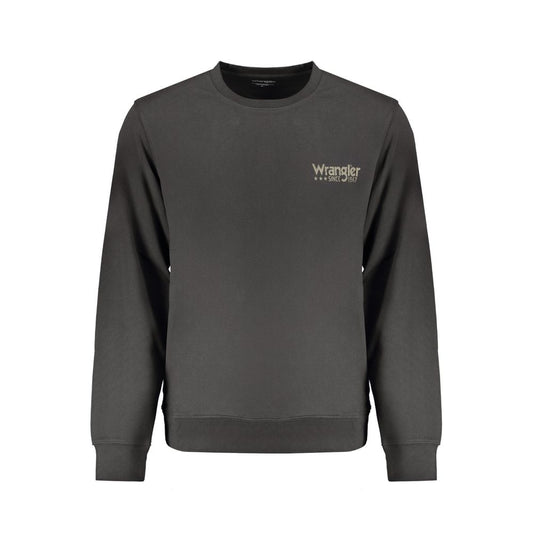 Wrangler Black Cotton Men Sweatshirt