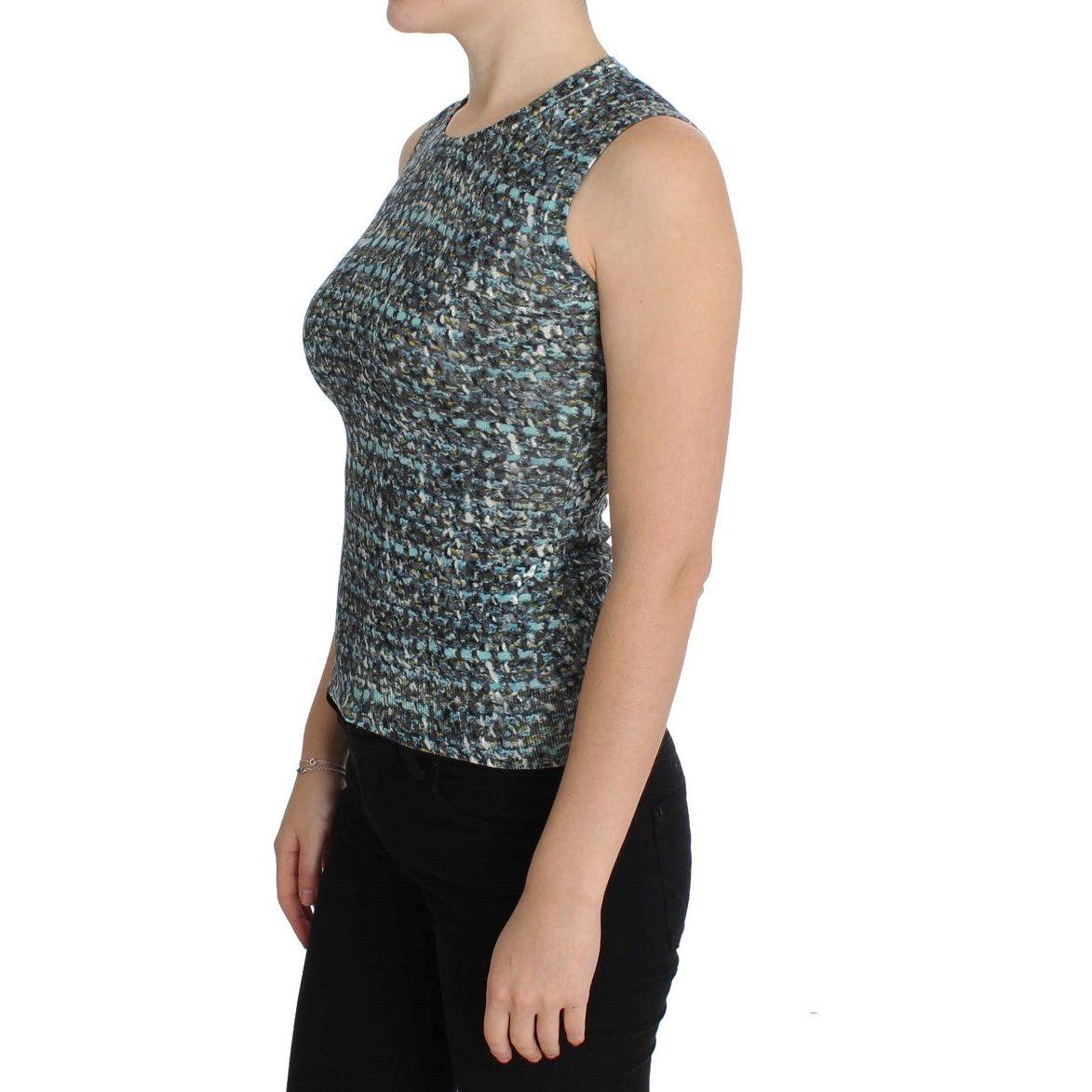 بلوزة أنيقة من الصوف باللون الأزرق من دولتشي آند غابانا