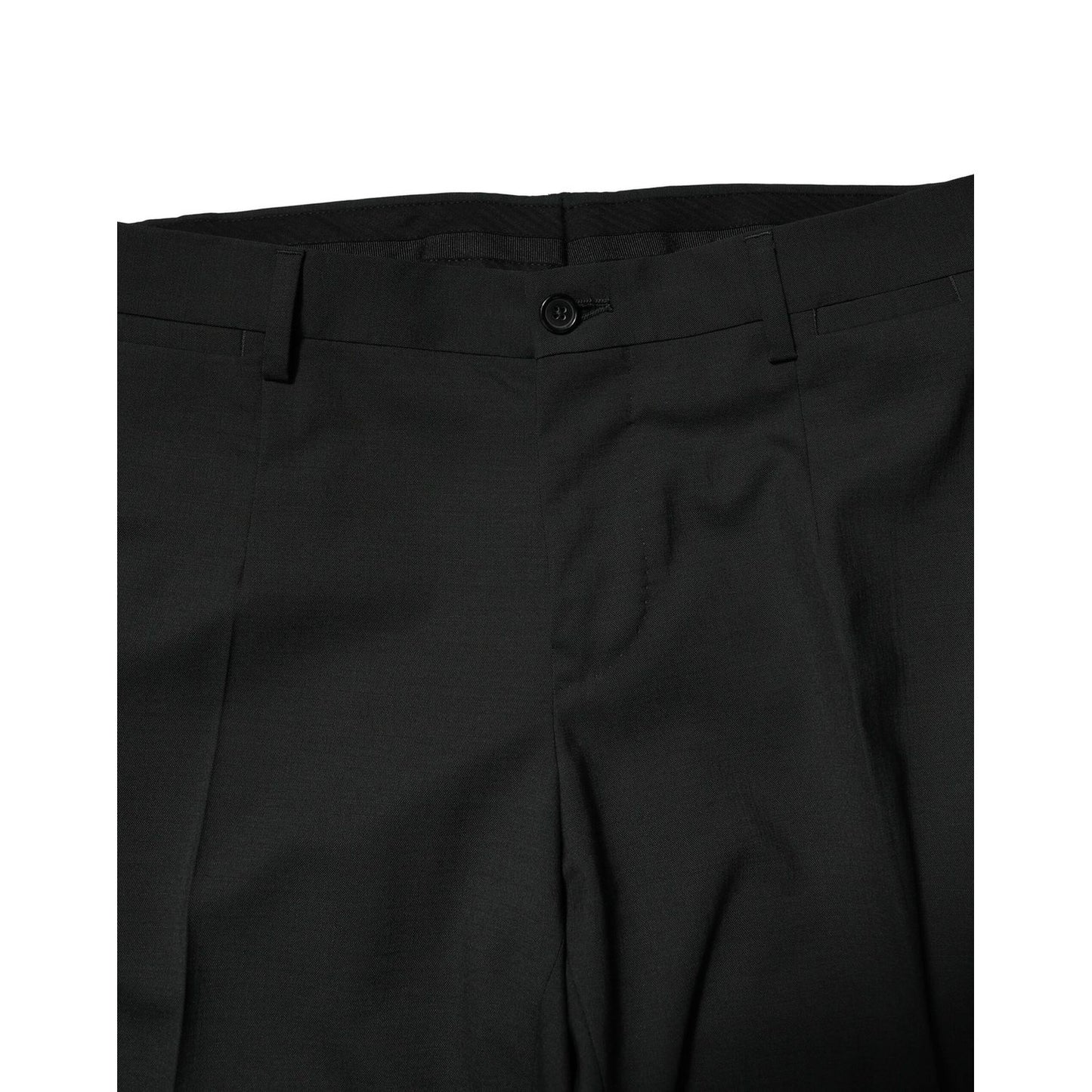 Dolce & Gabbana Black Wool 2 Piece Single Breasted Suit