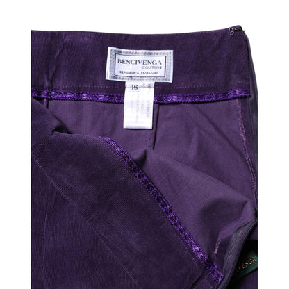 BENCIVENGA Purple High Waisted Flared Pants