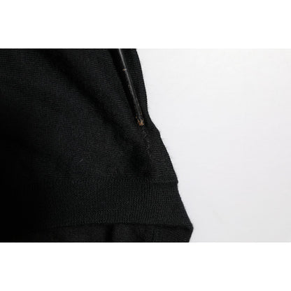 Dolce & Gabbana Black Cashmere Crewneck Men Pullover Sweater