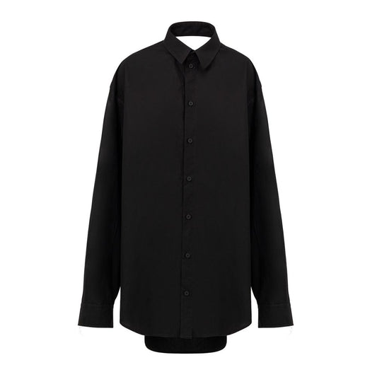 Balenciaga Black Cotton Long Dress