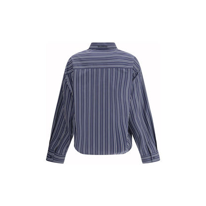 Balenciaga Blue Cotton Pattern Shirt