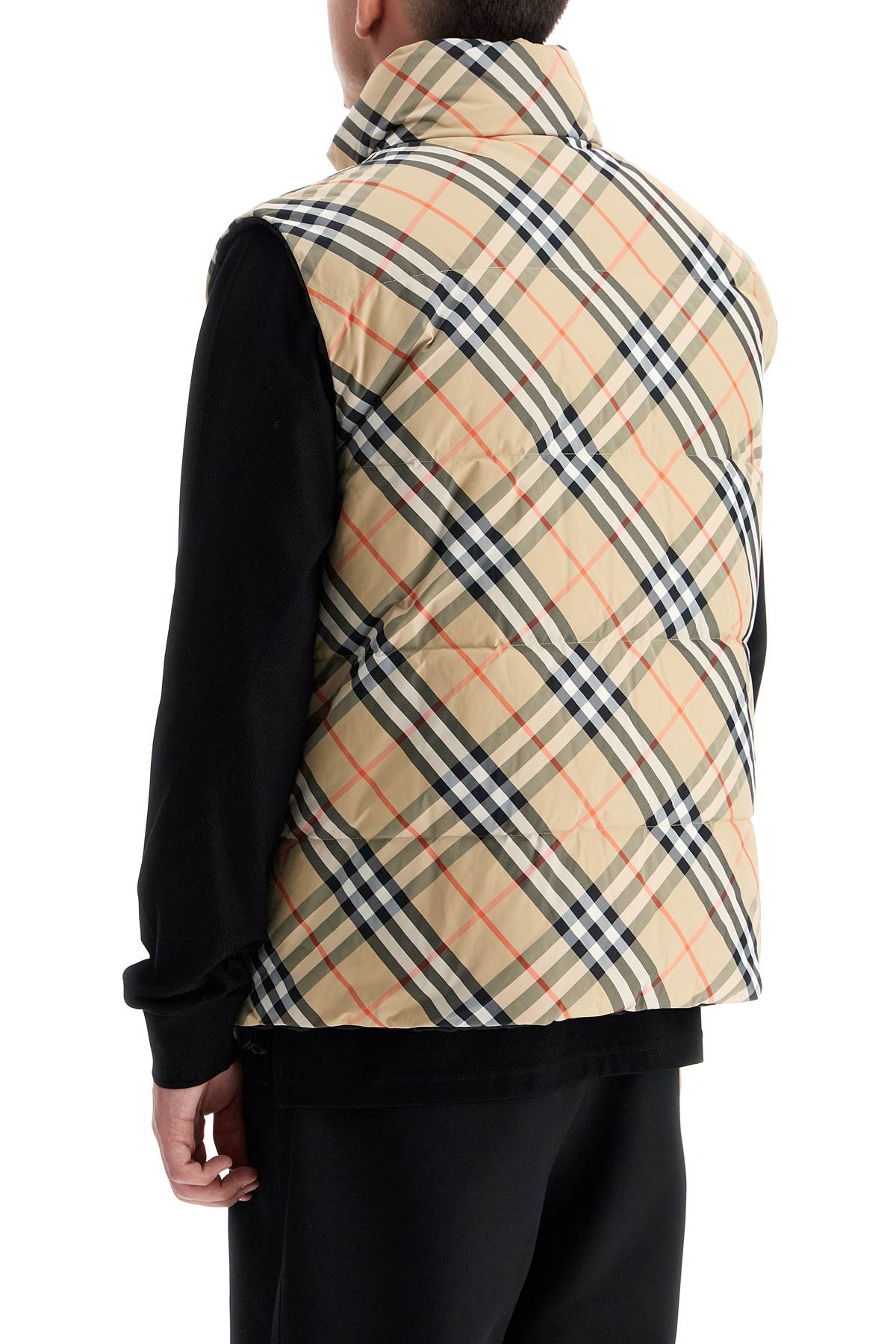 Burberry ered  reversible checkered nylon sleeveless