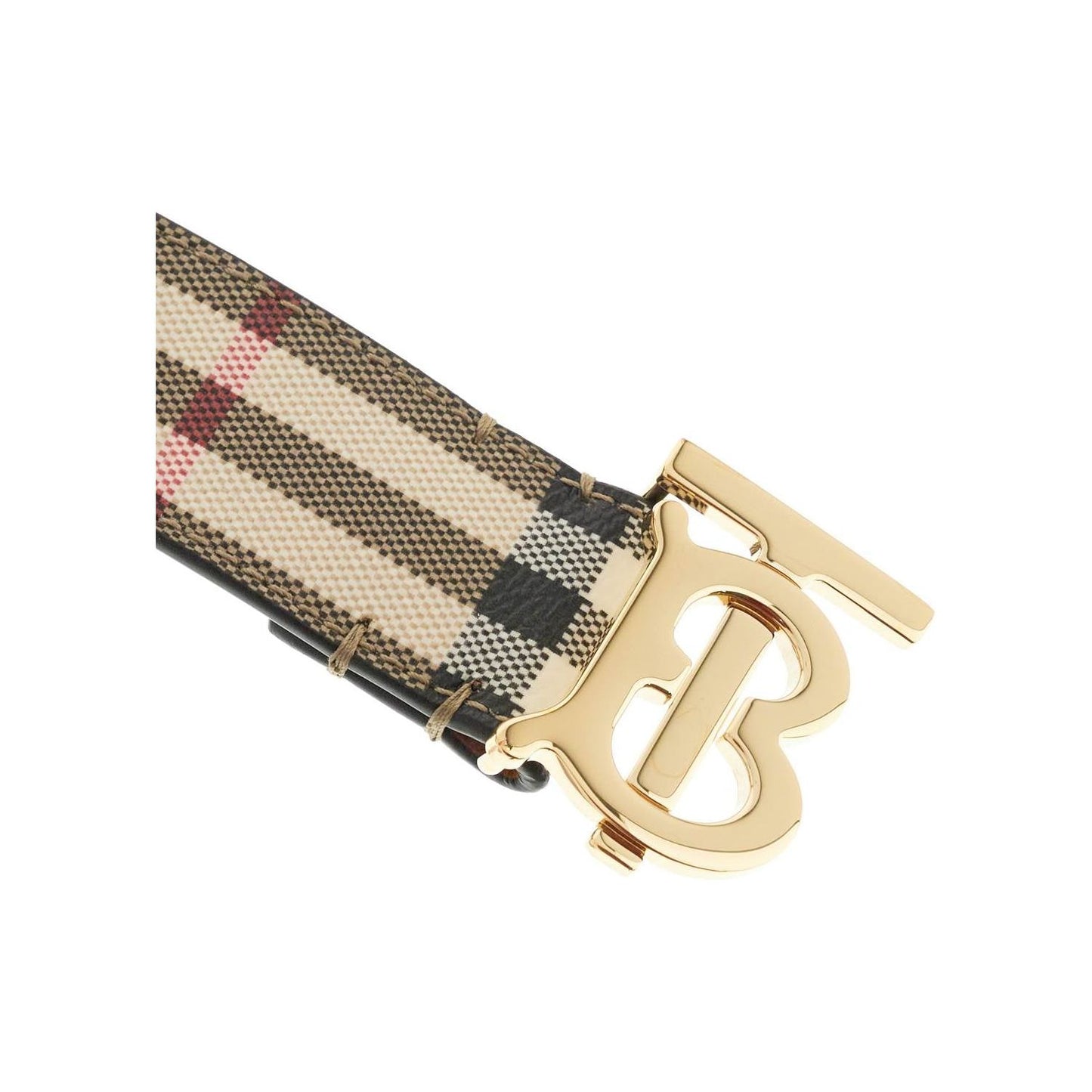 Burberry ered belt in coated canvas with tb logo Belts Burberry