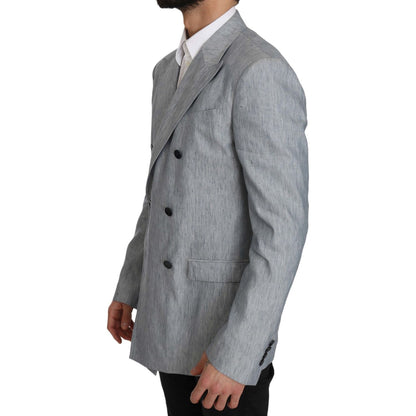 Dolce & Gabbana Blue Flax NAPOLI Jacket Coat Blazer 1728,67345645728,Blazers - Men - Clothing,Blazers - Suits & Blazers - Clothing,Clothing,Dolce & Gabbana,IT48 | M,Light Blue,Material: 52% Flax 48% Silk,Men,Men - Clothing,New with tags,Suits & Blazers -