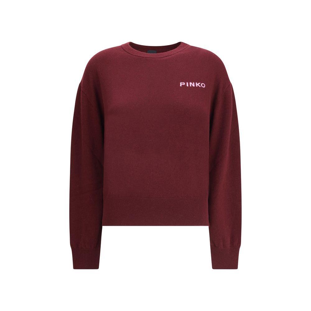PINKO Bordeaux Wool Sweatshirt