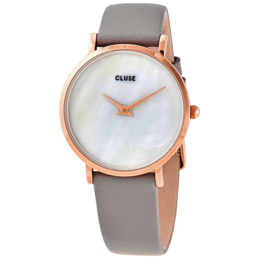 Cluse Gray Leather Dress Watch
