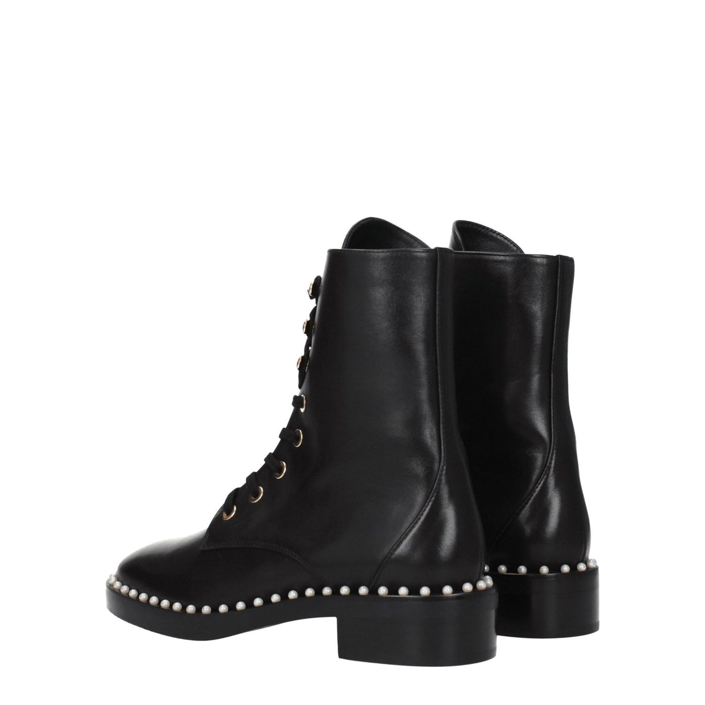 Stuart Weitzman Black Leather Ankle Boots