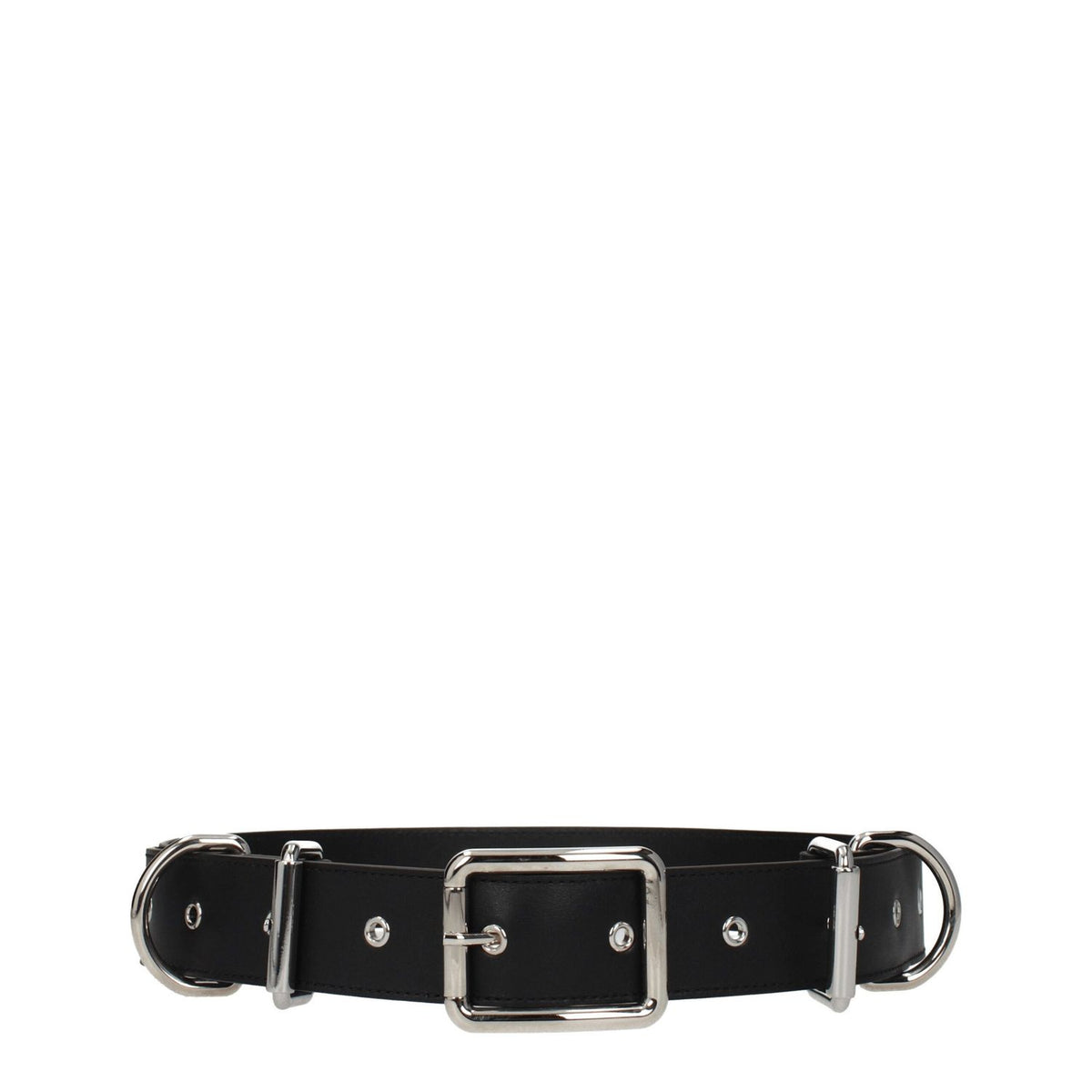 Moschino Black Leather Belt