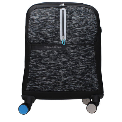 Piquadro Black Fabric Luggage And Travel