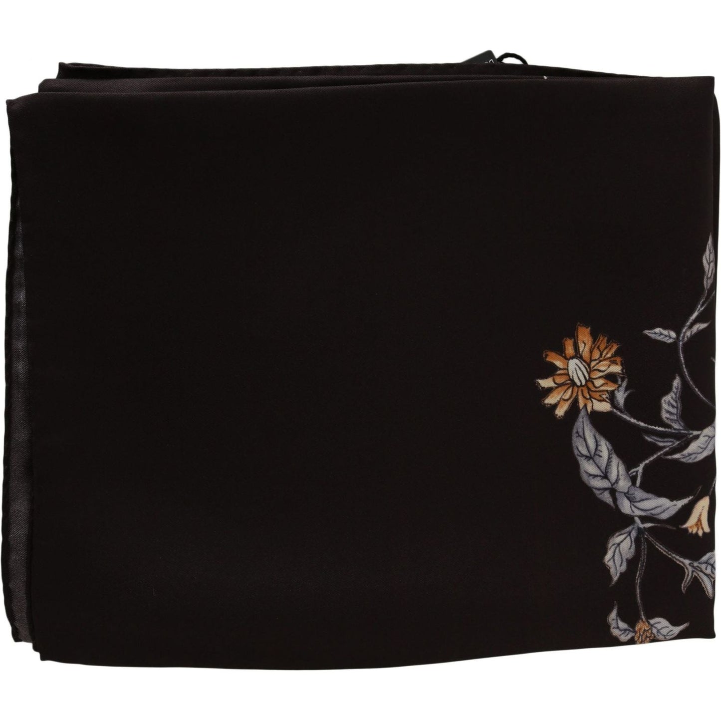 Dolce & Gabbana Elegant Silk Scarf Wrap in Luxe Brown Silk Wrap Shawls Dolce & Gabbana