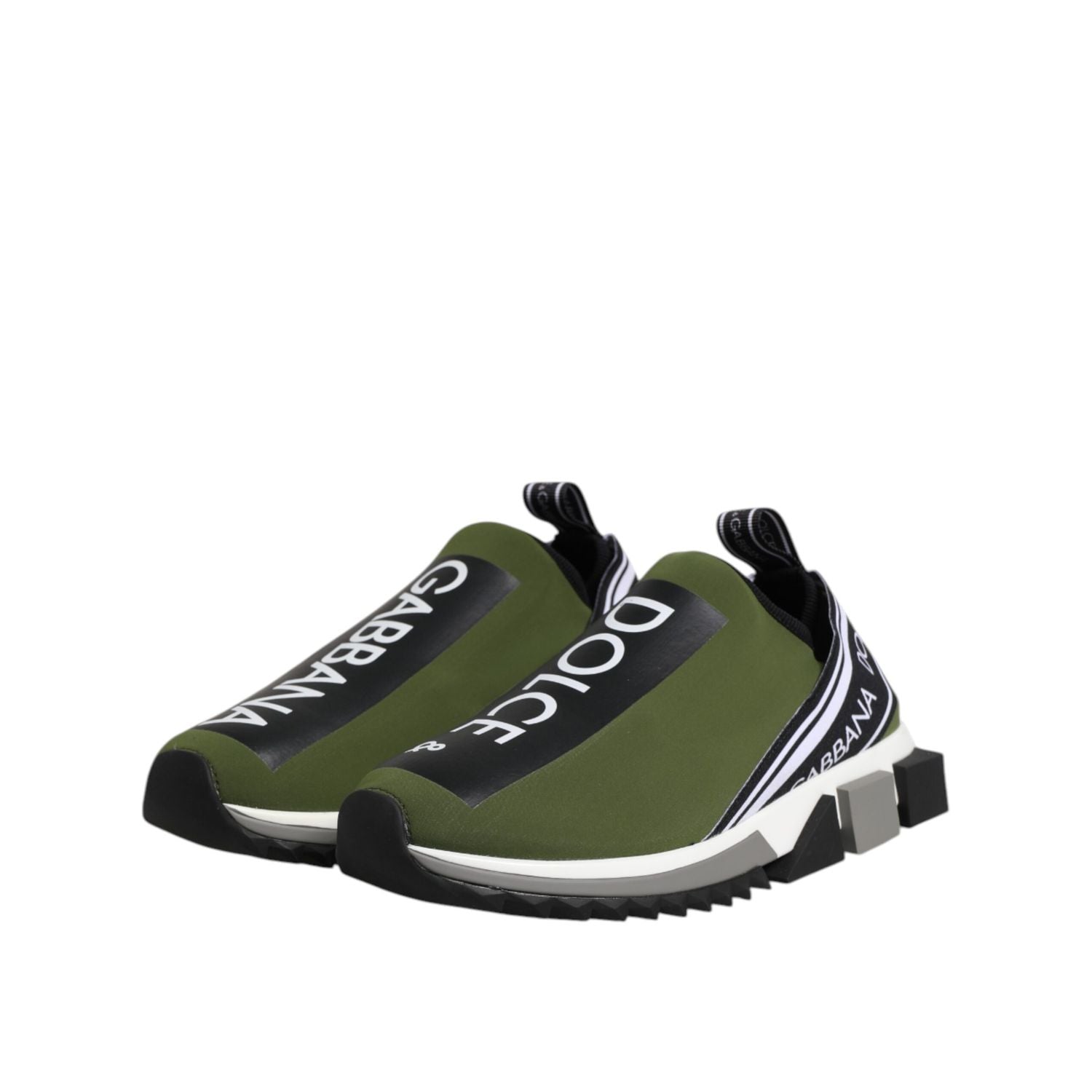 Dolce & Gabbana Green Logo Low Top Sorrento Men Sneakers Shoes