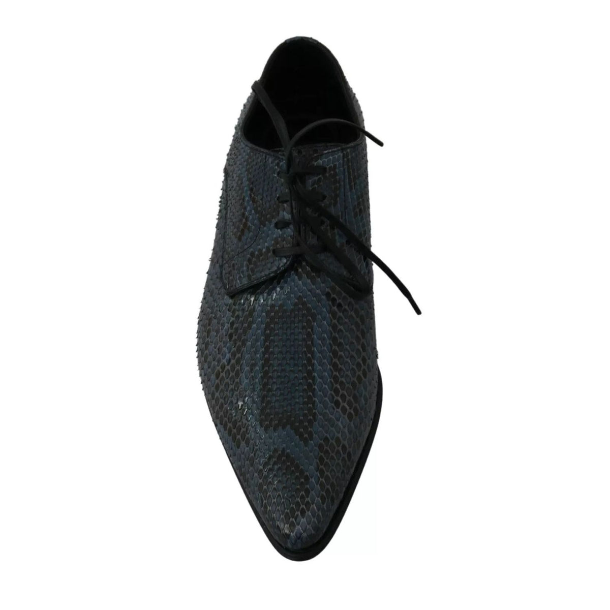 Dolce & Gabbana Blue Python Leather Snakeskin Shoes