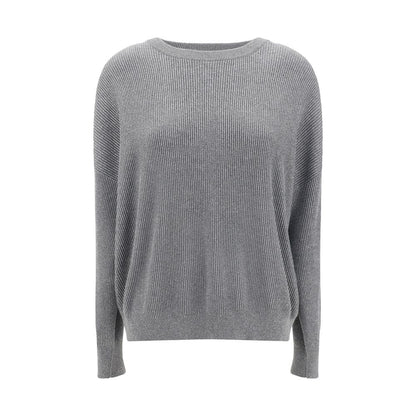 Brunello Cucinelli Gray Cotton Sweatshirt