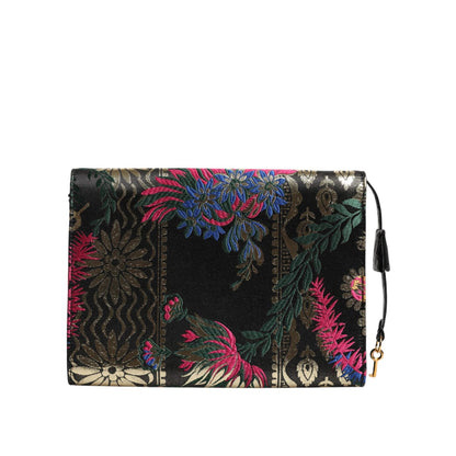 Dolce & Gabbana Multicolor Jacquard Floral Document Briefcase Bag