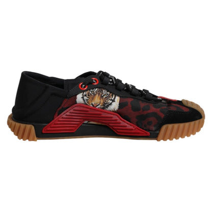 Dolce & Gabbana Black Logo Low Top NS1 Men Sneakers