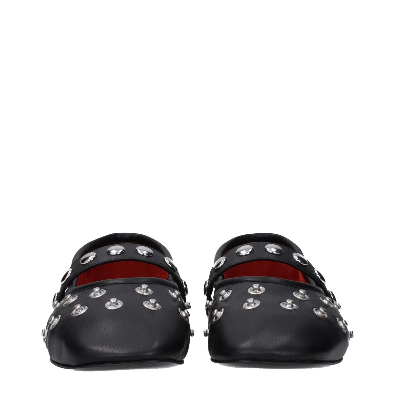 Stella McCartney Black Leather Ballet Flats