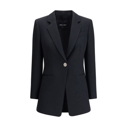 Giorgio Armani Black Polyester Blazer