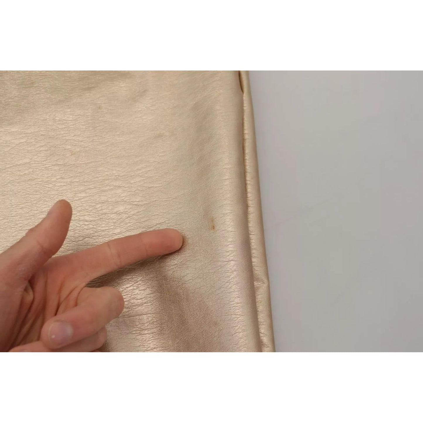 Dolce & Gabbana Metallic Gold Polyester Straight Trouser Pants