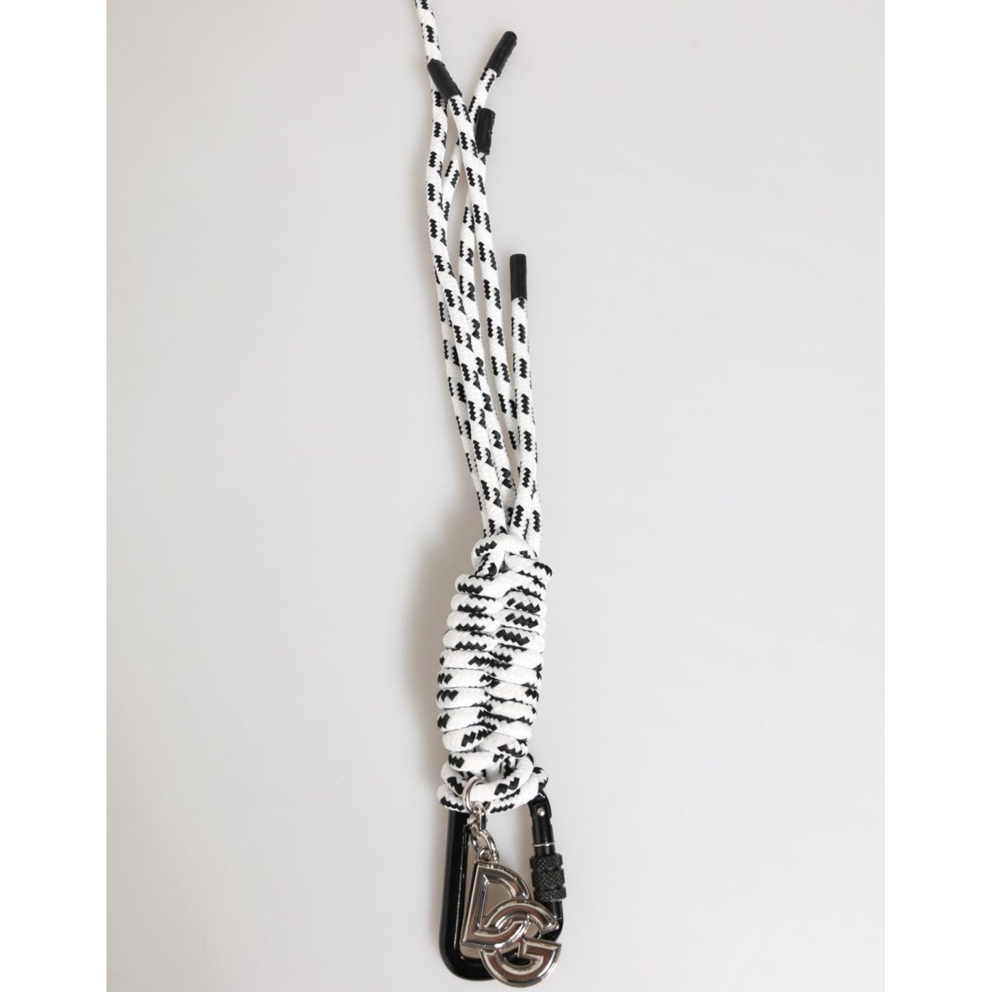 Dolce & Gabbana Multicolor Polyester Tape String DG Logo Keychain Keyring