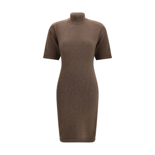 Jacquemus Brown Merino Wool Casual Dress