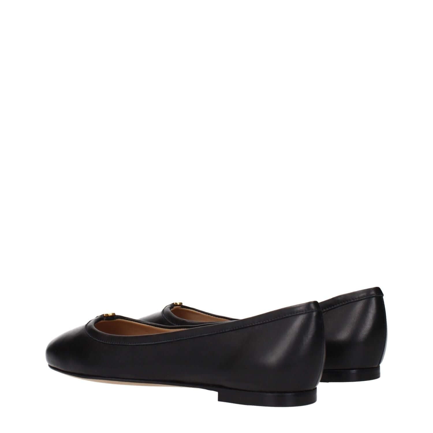 Chloé Black Leather Ballet Flats
