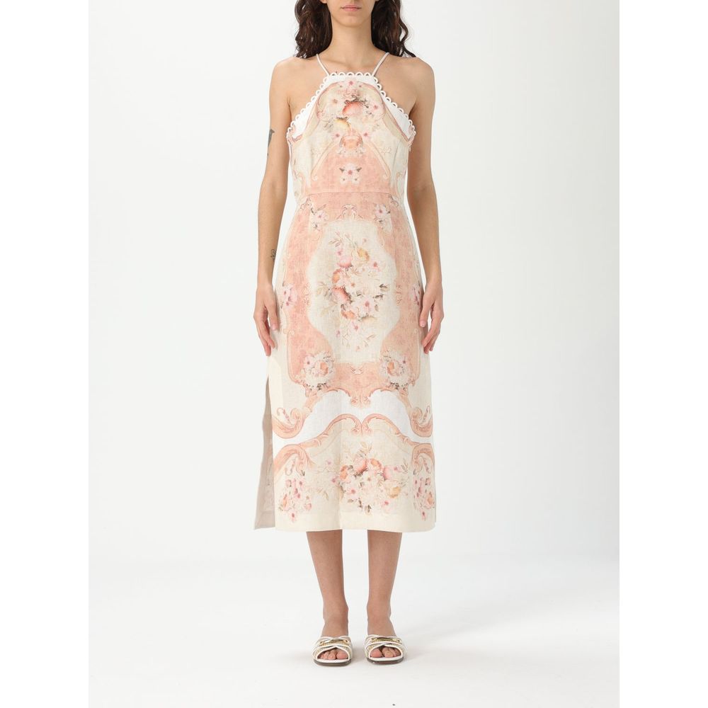 Twinset Multicolor Linen Casual Dress