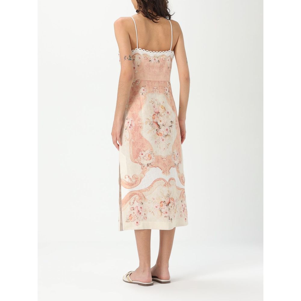 Twinset Multicolor Linen Casual Dress