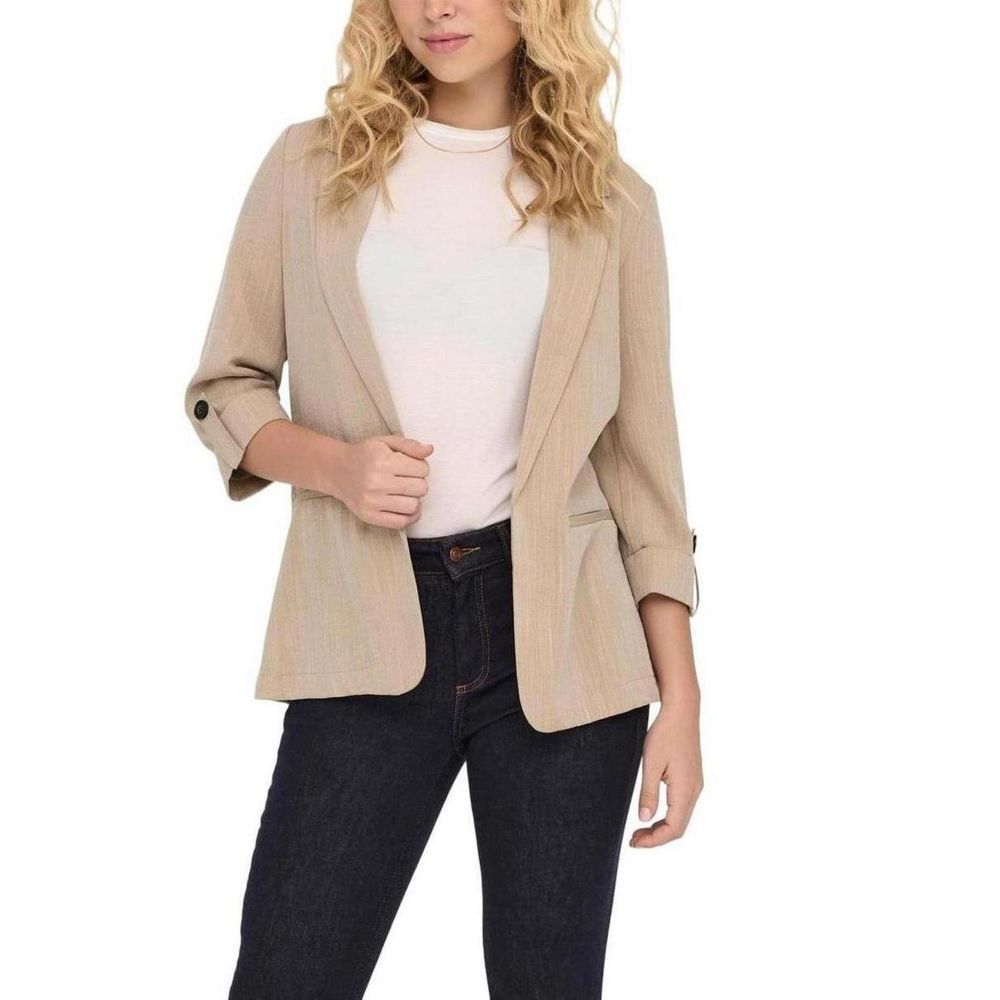 Only Beige Viscose Blazer