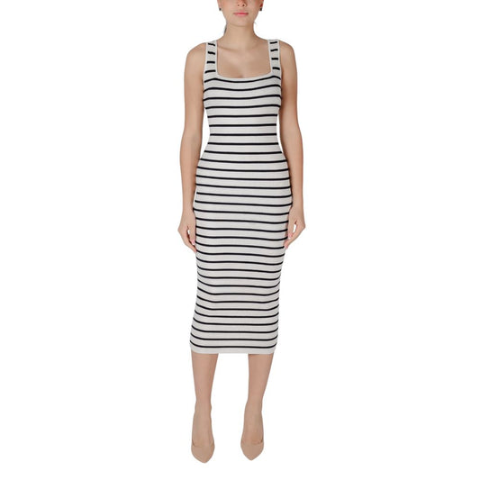 Morgan De Toi Beige Viscose Long Dress