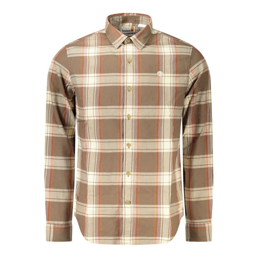 Timberland Brown Cotton Men Shirt
