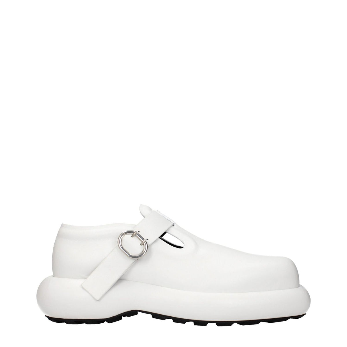 Jil Sander White Leather Mules