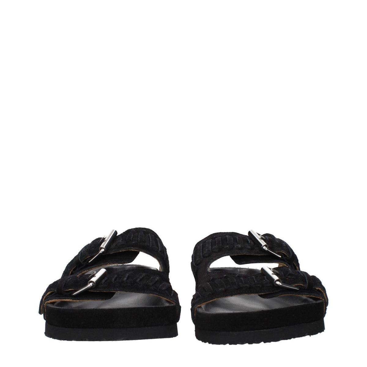 Isabel Marant Black Leather Slippers