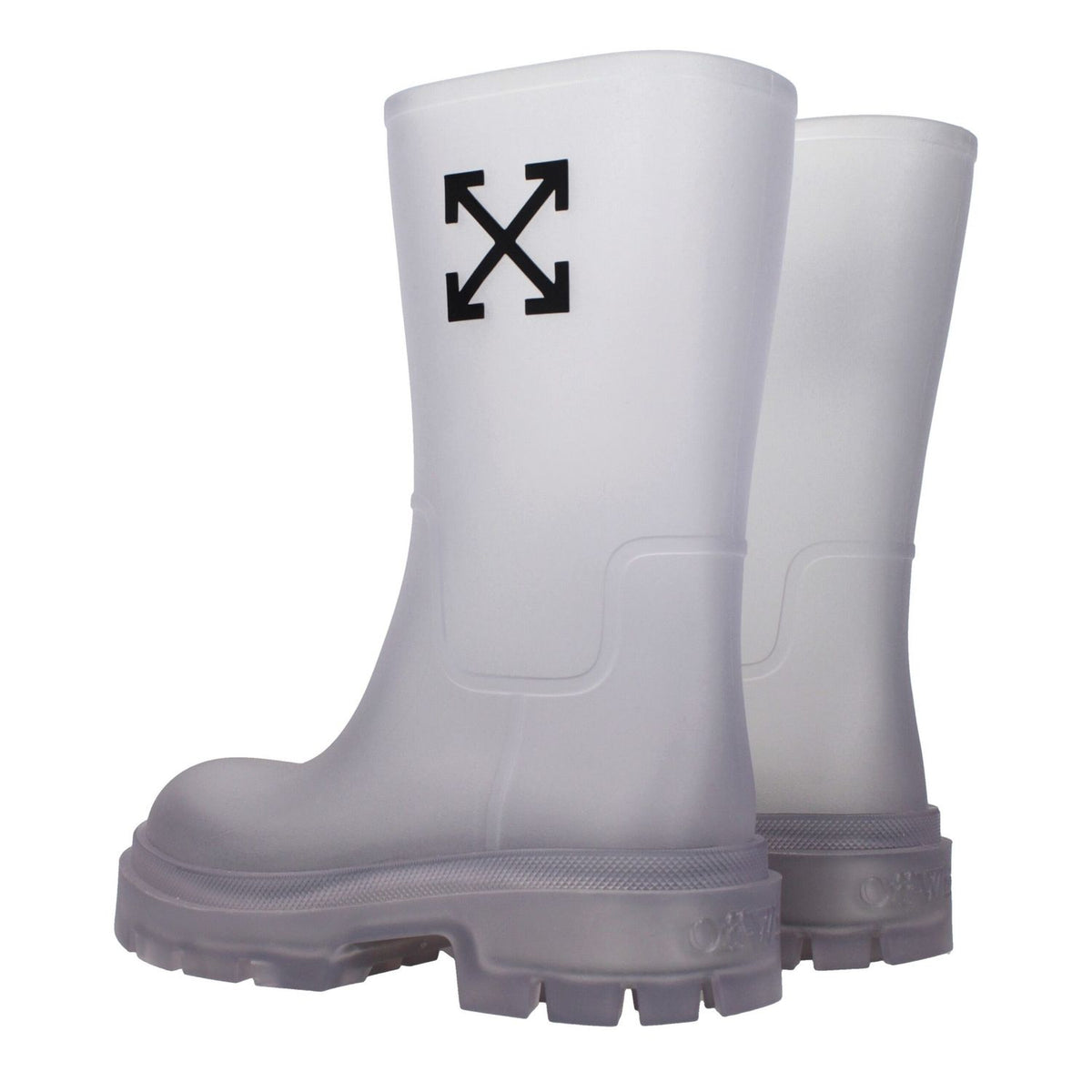Off-White Transparent Pvc Ankle Boots