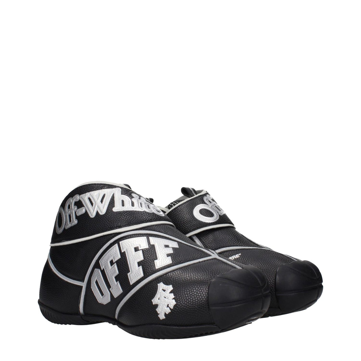 Off-White Black Leather High Top Sneakers