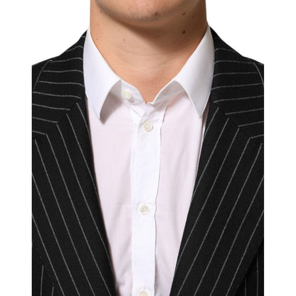 Dolce & Gabbana Black Stripes 2 Buttons Suit Jacket Blazer