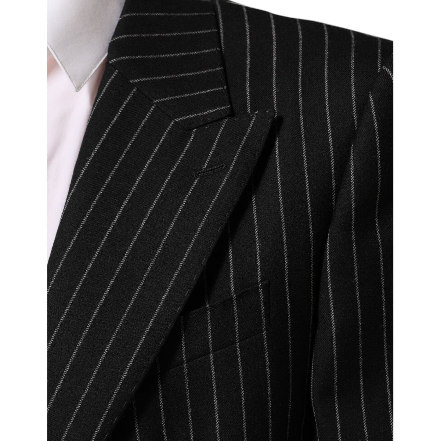 Dolce & Gabbana Black Stripes 2 Buttons Suit Jacket Blazer