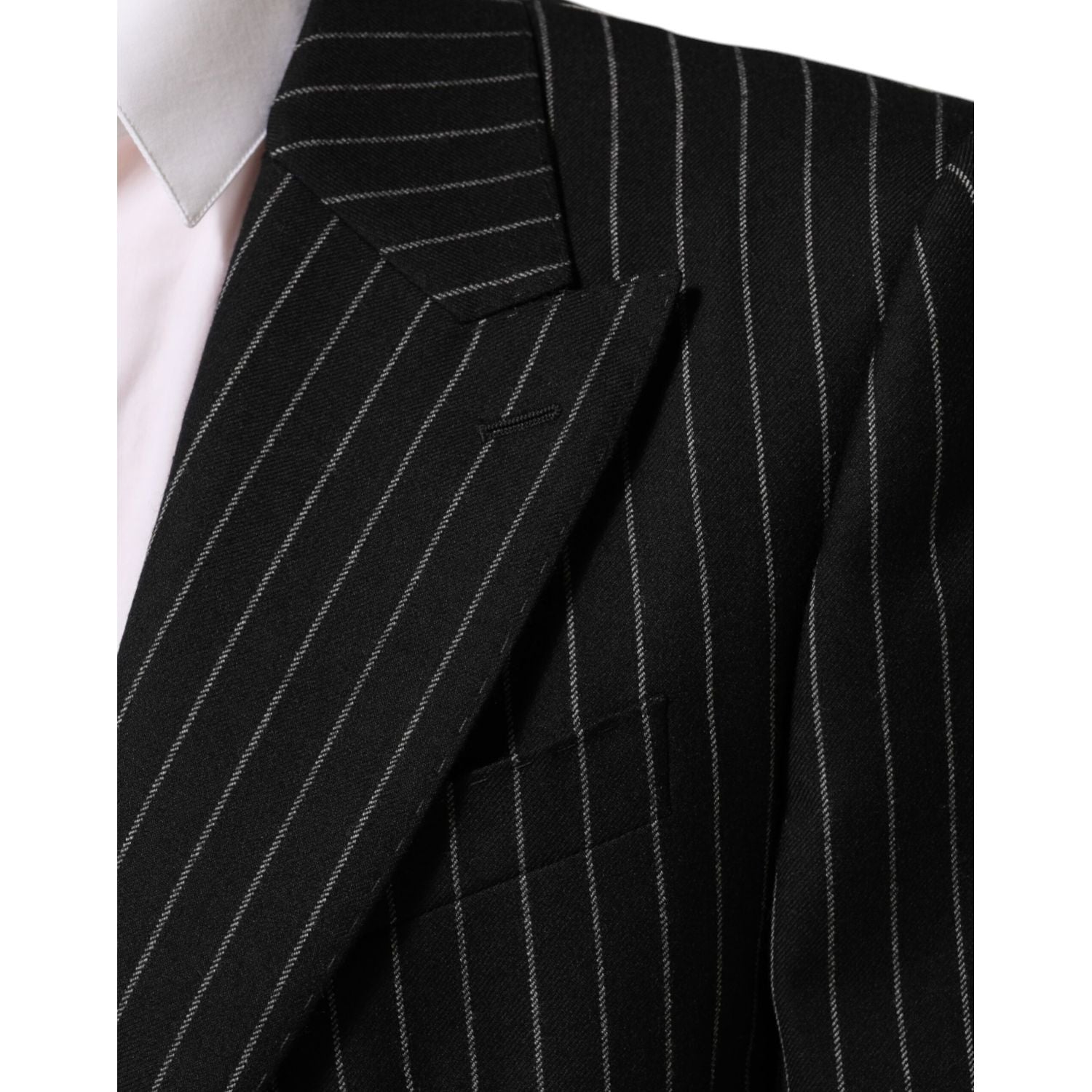 Dolce & Gabbana Black Stripes 2 Buttons Suit Jacket Blazer