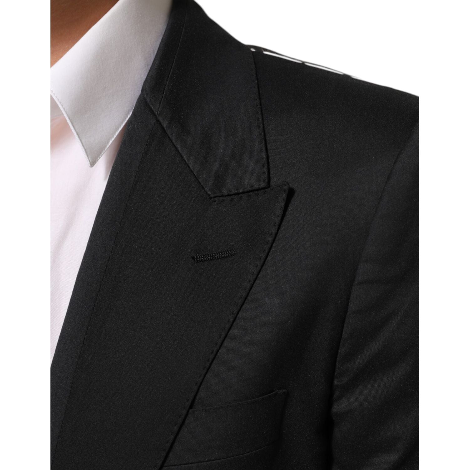Dolce & Gabbana Black Cotton 2 Buttons Suit Jacket Blazer