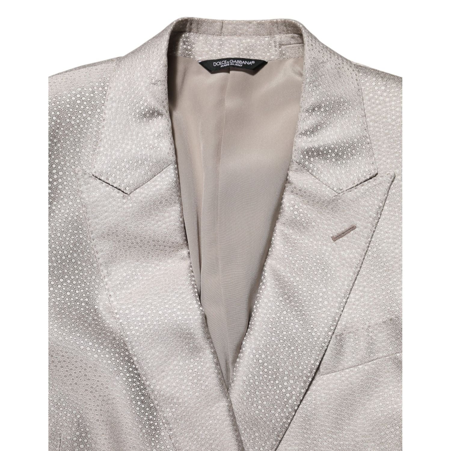 Dolce & Gabbana Beige MARTINI Double-Breasted Suit Blazer