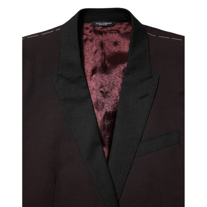 Dolce & Gabbana Maroon Wool 2 Buttons Suit Jacket Blazer