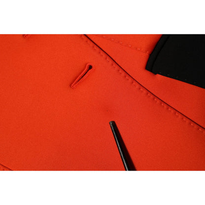 Dolce & Gabbana Red Buttoned Down Women Trench Coat Jacket