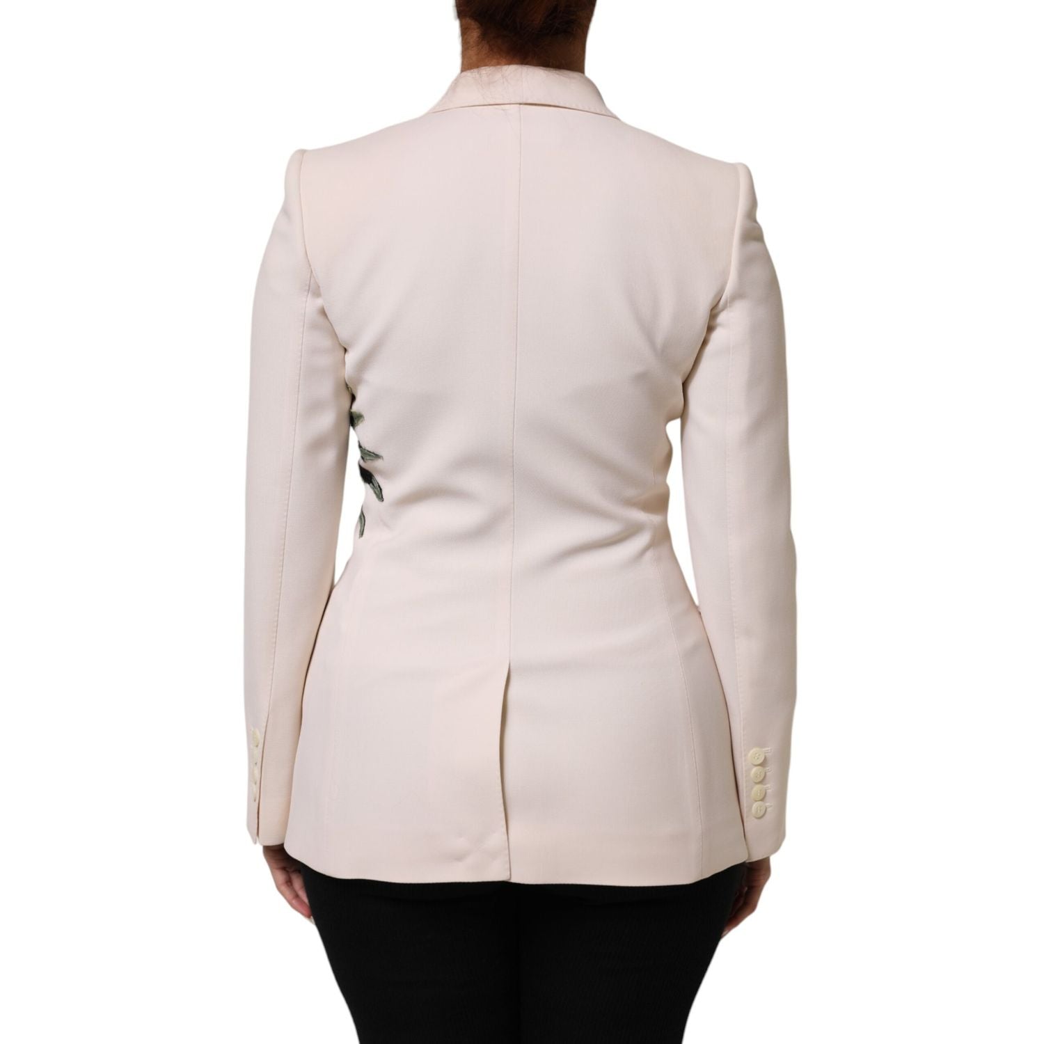 Dolce & Gabbana Beige Embroidered Single Breasted Jacket
