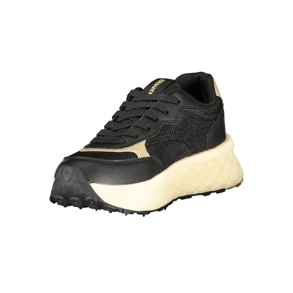 Blauer Black Leather Women Sneaker