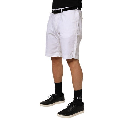Dolce & Gabbana White Cotton Stretch Men Bermuda Pants